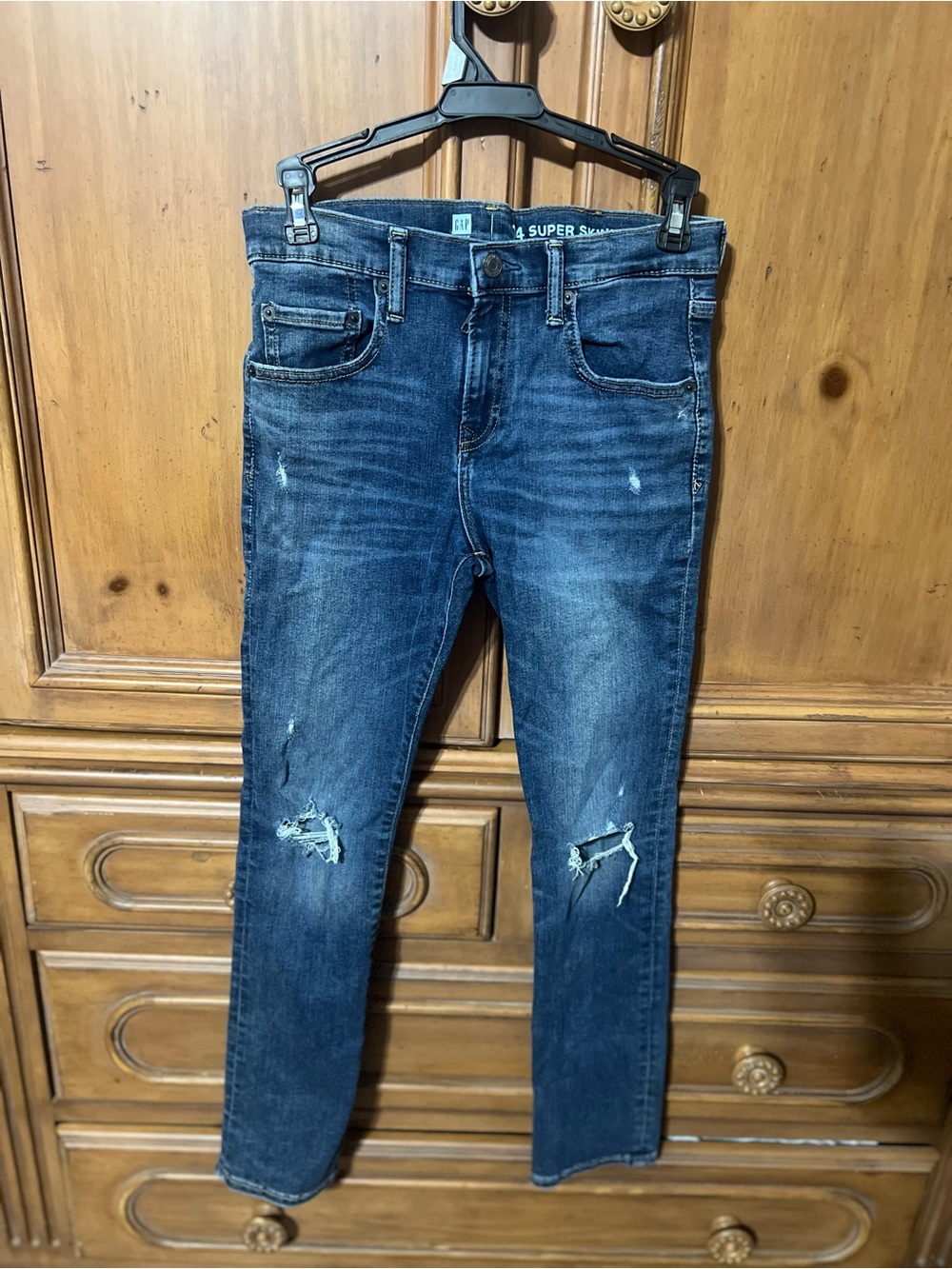GAP Slim Distressed Dark Blue girls Jeans